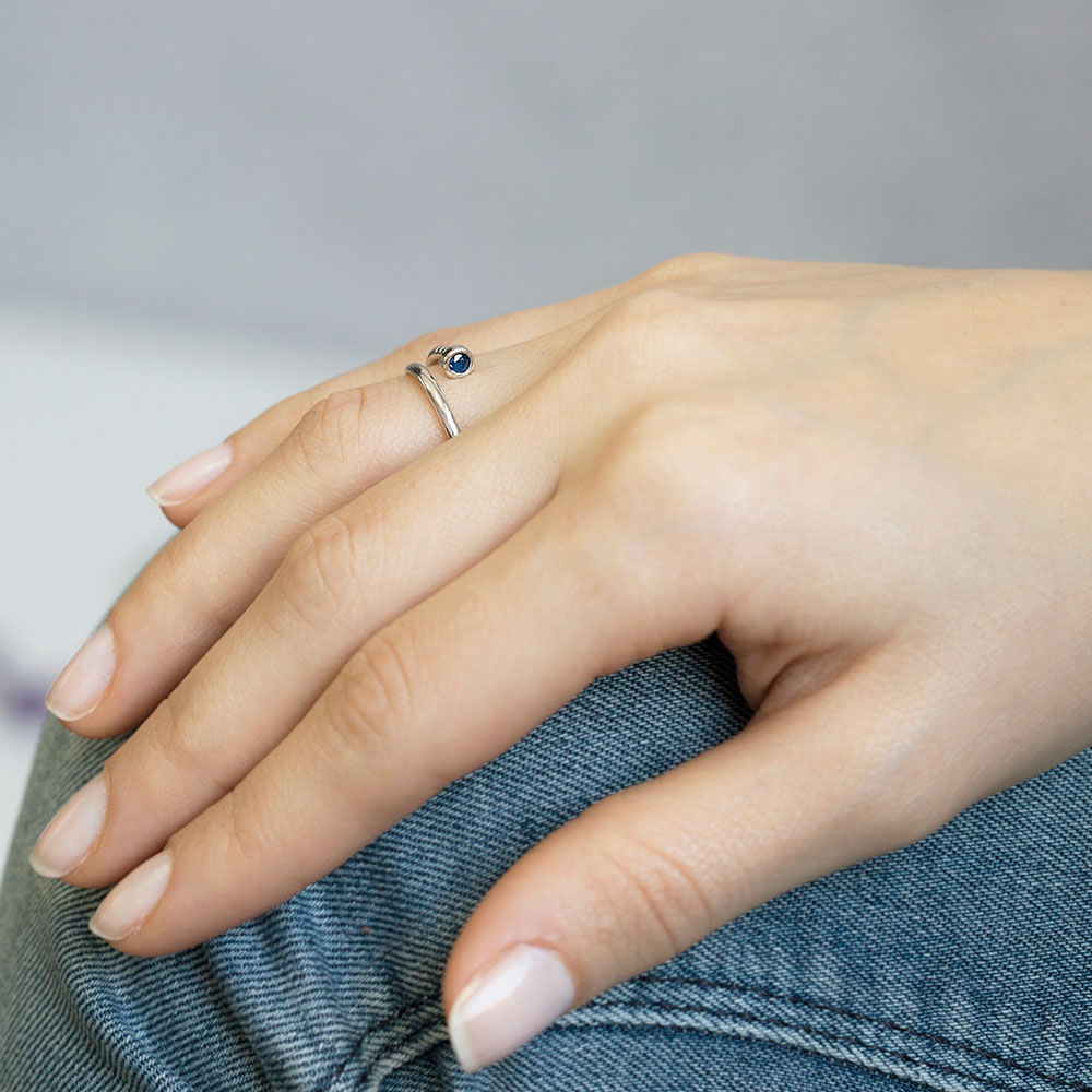 Wholesale Handcrafted Silver Adjustable Nail Ring